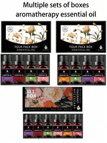 Conjunto de 6 óleos essenciais de aromaterapia / Conjunto de 4 óleos essenciais de aromaterapia / 1 óleo essencial de aromaterapia de 10 ml, sakura, rosa, baunilha, lavanda e outros óleos perfumados, adequado para quarto, sala de estar, banheiro, hotel e outros espaços internos, óleos essenciais com fragrância de longa duração, para difusor