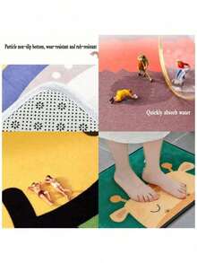 Cute Bedroom Doormat Door Plim Plim Entrance House Mat Kitchen Absorbent Balcony Floor Mats Hallway Rugs Kawaii Bath Room Carpet