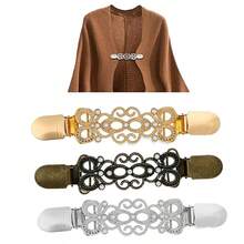Kẹp áo len cổ điển - Kẹp cổ áo cardigan cổ điển, phù hợp cho phụ nữ và trẻ em gái - Hoàn hảo cho áo sơ mi trang trọng và trâm cài áo - Nhiều màu - Xem 1