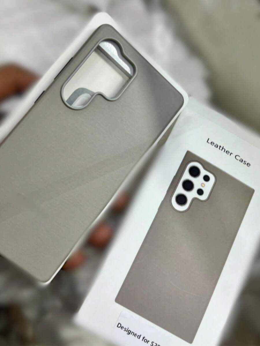 Induction Leather Case Compatible With S23 S24 S25 Plus And Ultra - Màu Xám nhạt - Xem 1
