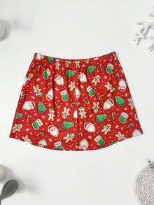 4 sztuki/zestaw męskich spodenek piżamowych z nadrukiem w świątecznym stylu, wygodne luźne bokserki z elastyczną talią, różne kolory