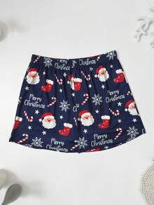 4 sztuki/zestaw męskich spodenek piżamowych z nadrukiem w świątecznym stylu, wygodne luźne bokserki z elastyczną talią, różne kolory