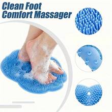 Set di tappetini da bagno per massaggio con ventose, senza alcol, tappetino per pulizia della schiena e massaggio dei piedi, esperienza doccia confortevole