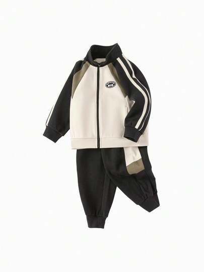 Balabala 2件套青少年男童2025秋季新款舒适校服外套和裤子套装