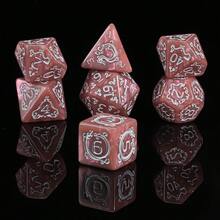 优质多面骰子套装（7 件）龙骰子适用于 D&D 角色扮演游戏 MTG 桌面游戏，是万圣节、圣诞节和幻想角色扮演冒险的完美游戏礼物！ - 彩色 - 查看 22