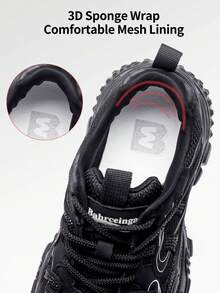 somiliss Teniși cu șireturi și platformă de 6 cm pentru femei, plasă respirabilă, decorați cu strasuri, antiderapanți, pantofi sport casual, versatili, potriviți pentru toate anotimpurile, negri