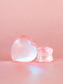 1 pezzo Nuovo gioiello di moda stile Y2K, orecchini a forma di cuore in vetro rosa AB, misure da 6mm a 25mm, gioiello per piercing, adatto come regalo o per uso unisex