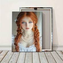 Una pintura en marco de madera, retrato extremadamente hermoso y llamativo de una dama pelirroja, adecuada para arte decorativo en sala de estar, dormitorio y baño.Pinturas decorativas para sala de estar, póster con marco, pósters, pinturas de pared, marcos de cuadros, Virgen de Guadalupe, salas de estar.cuadros decorativos para sala,poster,con marco,posters,cuadros para la pared ,marcos para cuadros,cuadro,virgen de guadalupe,salas - transparente - Ver 3