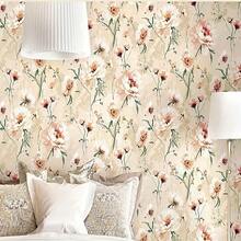 1 Roll Of Yellow Floral Wallpaper Vinyl Self Adhesive Paper Bedroom Living Room Kitchen Home Decoration Wallpaper Appliance Drawer Furniture Renovation Repair Peel Off Cover Film Diy Easy Installation Can Be Removed 45cm*500/300/100cm - Yellow - View 5