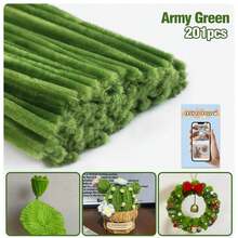 200/450根多色加粗雪尼尔绒条，散装彩色毛绒棒，9种颜色，适用于DIY工艺品和艺术项目，可作绒球，适用于情人节、母亲节和复活节装饰 - 彩色 - 查看 45