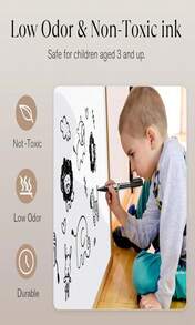 MaxGear Dry Erase Markers Fine Tip With Eraser, Assorted Color Magnetic Whiteboard Markers Erasable Fine Point Low Odor For White Board, School Supplies For Classroom, Home, Office, 8 Count - ColorF - 查看 6