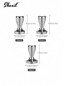 shoxil 1 件咖啡压粉器 51/53/58 毫米，意式浓缩咖啡压粉器，不锈钢咖啡压粉器 - 銀色 - 查看 7