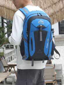 حقيبة ظهر رجالية كبيرة السعة مقاومة للماء للتنزه والسفر، مزودة بجيوب ومقصورات متعددة، حقيبة ظهر للطلاب مع مقبس سماعات، حقيبة مدرسية رياضية كبيرة السعة للمدرسة والسفر