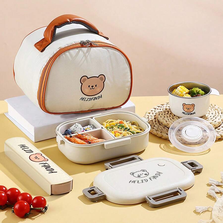 WORTHBUY 1 hộp đựng cơm trưa 3 ngăn có thể tháo rời, hộp đựng cơm Bento bằng nhựa chia ngăn di động 800ml dùng để chuẩn bị bữa ăn, dùng trong lò vi sóng, hộp đựng thực phẩm salad trái cây chịu nhiệt, thích hợp cho học sinh, người lớn sử dụng ở trường, văn phòng, cắm trại ngoài trời, dã ngoại, du lịch, trở lại trường