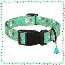 Verstellbares Weihnachtshalsband für Hunde mit Schneemann, Weihnachtsmann, Weihnachtslutscher, festliches Partykleid für kleine, mittlere und große Hunde