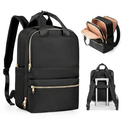 Unisex reseryggsäck med stor kapacitet, 14/15,6 tums stöldskyddad laptopryggsäck, handbagage, lätt för tonåringar och studenter, affärspendling, vattentät utomhusvandring