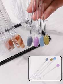 1 件装美甲扇形展示收纳架重型金属收纳架，适用于凝胶抛光、美甲装饰 - 坚固的结构节省空间的台面或零售店装饰 - 沙龙和家庭使用 - 彩色 - 查看 4