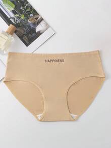 7pcs Soft Comfortable Maillard Colored English Letter Print Women's Briefs - Multicolor - View 6