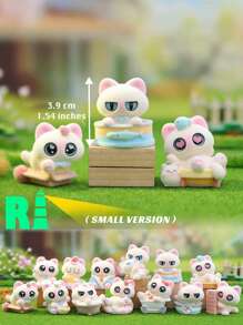 1pc Random Style Siamese Cat Anime Model, PVC Material Figurine, Exquisite Gift For Anime Fans, Perfect For Office Desk Decor - Yellow - View 15