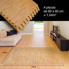 Fitness Floor Mat - Parquet Wood - View 7