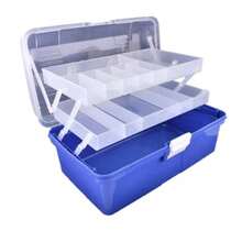 Maleta de Plastico Organizadora Multiuso Cores Variadas - Unidade - Azul - Visão 5