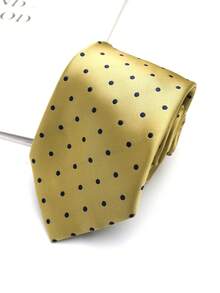 1pc Polka Dot Necktie, Suitable For Casual, Street, Business, Party And Daily Wear