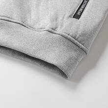 Chaqueta con capucha gris de hombre forrada de sherpa, cálida y cómoda, adecuada para salidas de invierno, actividades al aire libre y uso casual en el hogar