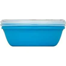 Recipiente de almacenamiento de alimentos, Juego de 2, Garantía de calidad Azul aguamarina 5MZ8 - Naranja - Ver 7