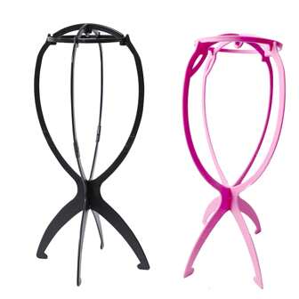 2入組假髮支架便攜假髮支架可折疊假髮支架耐用假髮展示13.8英寸工具旅行假髮支架適用於全部假髮