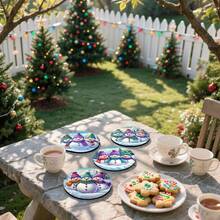 1 set/4 piezas/6 piezas Posavasos de barro de diatomeas con diseño de tres muñecos de nieve y árbol de Navidad, posavasos de café, decoración multiusos para el hogar y restaurantes, regalos diarios, decoración de mesa, decoración diaria, decoración para fiestas temáticas - Multicolor - Ver 5