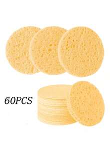 10/20/30/50/60/100 件 100% 天然压缩面部海绵，天然纤维素面部海绵，用于清洁、去角质、洗脸、卸妆和 SPA 使用 - 女士旅行护肤必需品，可重复使用的化妆海绵，配有透明塑料海绵储物罐，适合家庭和旅行 - 彩色 - 查看 17