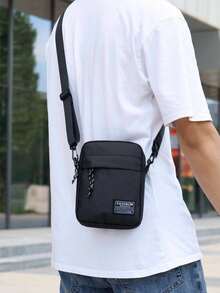 Túi đeo chéo tối giản phong cách thường ngày dành cho bé trai, túi đeo vai đa năng đựng điện thoại, phong cách đường phố. - Nhiều màu - Xem 11