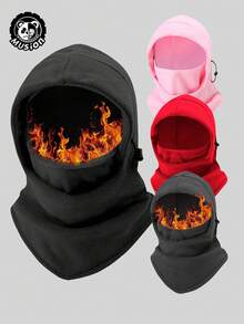 Musion 1 buc mască de schi reglabilă, cagulă din fleece pentru vreme rece, acoperire facială caldă din lână rezistentă la vânt, potrivită pentru vânătoare, motociclism, echipament de iarnă pentru bărbați și femei