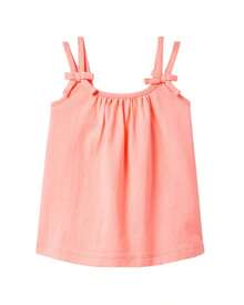 Janie And Jack Bow Double Strap Top - Orange - View 2