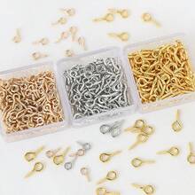 150/300 CHIẾC Chốt mắt vít nhỏ Chốt mắt móc, Chốt mắt vít nhỏ cho các dự án nghệ thuật và thủ công, Móc vít tự khai thác cho chai nút bần & Hạt charm & Làm đồ trang sức DIY - Bạc - Xem 8