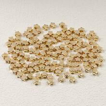 200 hạt CCB hình trái tim và ngôi sao dùng để làm đồ trang sức DIY, vòng tay, phụ kiện vòng cổ - Ngôi sao - Xem 10