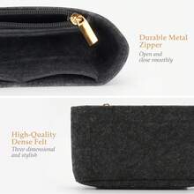 Organizador de minibolsos Lo1ngchamp Le Pliage, pequeño organizador de fieltro, ideal para bolsos pequeños, con bolsillos multifuncionales. - Gris - Ver 7