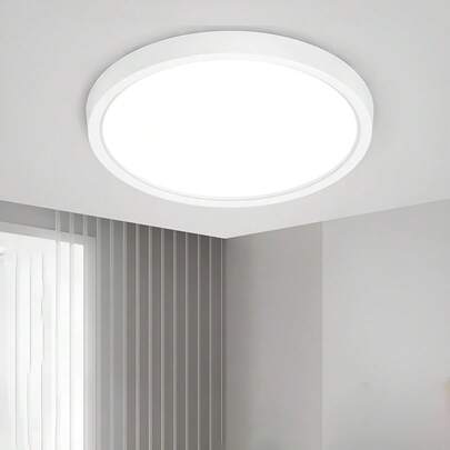 LUCASA 18w Lámparas De Techo Plafón Para Interior De Casas Luz, 1650Lm Lampara Led De Sobreponer luz blanco fría 6500K diámetro 22cm