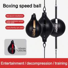 GINGPAI Boxing Speed Ball Reflex Punching Bag, Hanging Dodge Training Pear Ball, Dodge Ball, Round Ball For Adults, Elastic Home Use