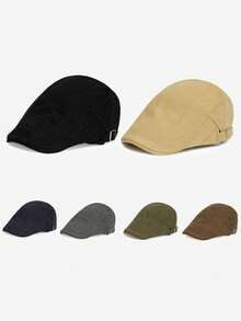 1 件男女通用时尚贝雷帽，适合秋冬休闲外出，防风保暖，可作为礼物