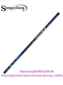 SOUGAYILANG Basic/Lightweight Portable Carbon Fiber Fishing Rod, Stream Rod, Short Section Rod - Blue - View 14