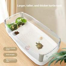 Luxury Turtle House With Sunbathing Platform, Custom-Made Aquarium, Brazilian Tortoise Tank, Reptile And Amphibian Habitat, Suitable For Home And Villa Decoration, Small Reptile Turtle House - Multicolor - View 8