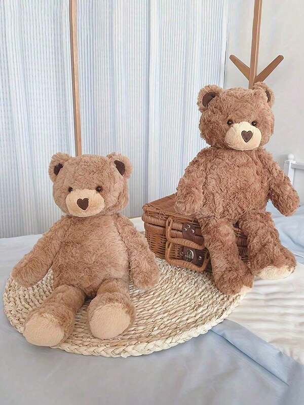 1 peça de urso de pelúcia macio e fofinho - adorável bicho de pelúcia com pelo aveludado, presente perfeito para aniversário, Natal, Ano Novo, Dia dos Namorados, festa de casamento e todas as ocasiões