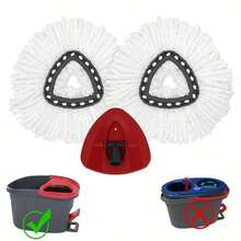 3 đầu lau nhà bằng sợi microfiber thay thế - Dễ dàng vệ sinh, đầu lau có thể giặt được. - Nhiều màu - Xem 7