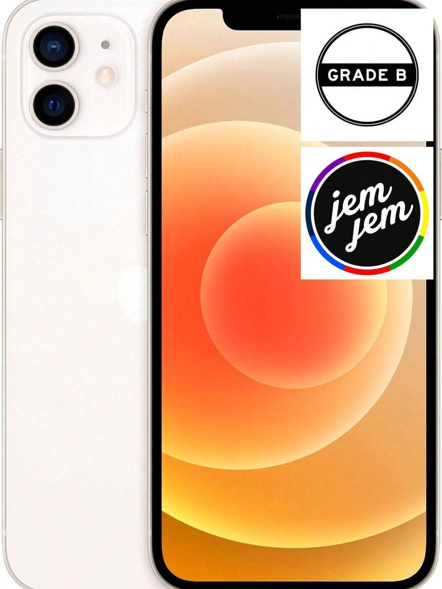 Apple IPhone 12 Mini (Unlocked) 64GB/128GB/256GB (Refurbished - Good Condition) - trắng - Xem 1