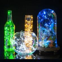 48 Pack Fairy Lights Battery Operated [3 Modes], 7ft 20 Led Twinkle Lights String Lights Waterproof Bulk Small Mini Silver Wire For Christmas Mason Jars Wedding Table Centerpiece (Green) - 綠光 - 查看 5
