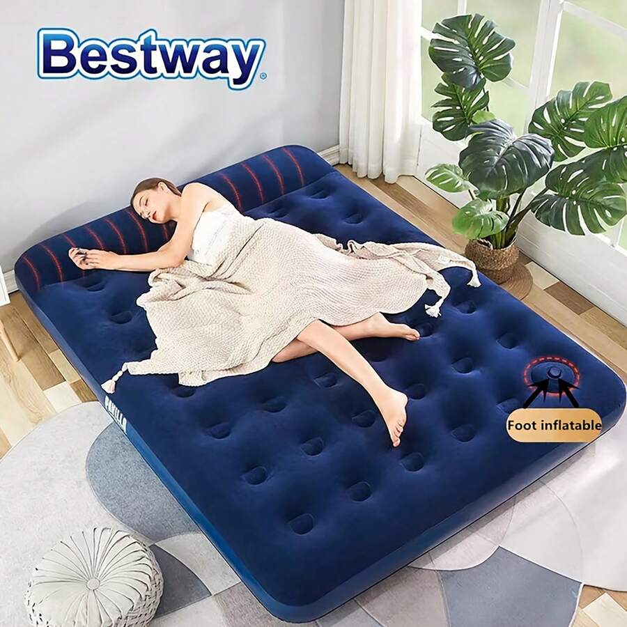 Bestway Bestway 67226/67225/67224/67223 One-Piece Air Mattress Foot Pump, Air Mattress Inflatable Bed, Home Portable Inflatable Bed, Mattress Camping Sleeping Mat, Portable Air Mattress Bed, Inflatable Air Bed, Air Mattress