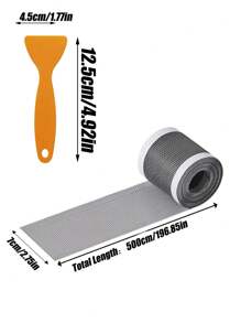 1roll 5m Cutable Shower Drain Hair Catcher,Self-Adhesive Floor Drain Stickers, For Bathroom Disposable Mesh Sink Strainer Filter. Bathroom Accessories Bathroom Tools - Black - View 13