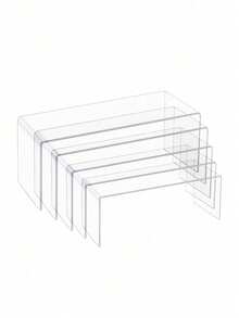 5 款透明亚克力 U 形展示架 - 可重复使用的纸杯蛋糕架，用于甜点、珠宝、婚礼自助餐和派对用品，坚固、可调节且易于组装 - 透明 - 查看 9