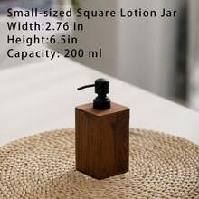 1pc Walnut Wood Pump Bottle, Luxury Hotel Shower Gel, Shampoo, Lotion, Hand Wash Dispenser